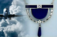 Art Deco Collier mit Onyx